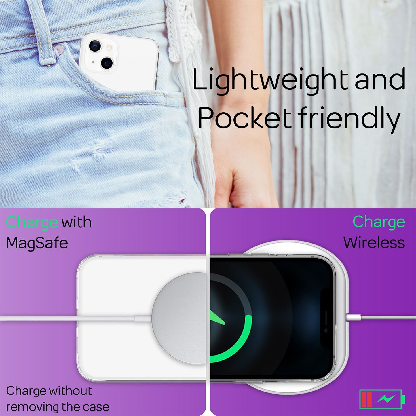 NALIA Transparente Hülle für iPhone 13 – Harte Rückseite & Silikon Rand – IGNITE (Stoßfeste Handyhülle & Verstärkte Ecken) – Marke aus Berlin