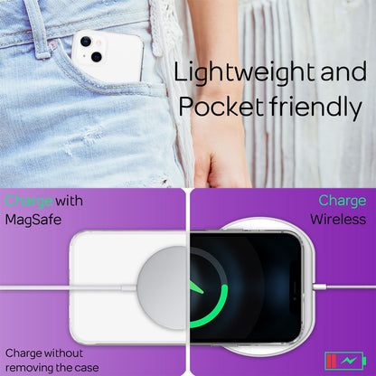 NALIA Transparente Hülle für iPhone 13 – Harte Rückseite & Silikon Rand – IGNITE (Stoßfeste Handyhülle & Verstärkte Ecken) – Marke aus Berlin