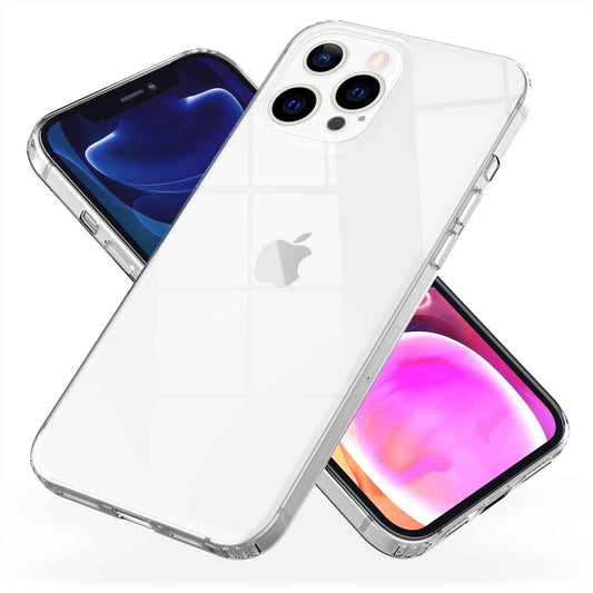NALIA Transparente Hülle für iPhone 13 Pro Max – Harte Rückseite & Silikon Rand – IGNITE (Stoßfeste Handyhülle & Verstärkte Ecken) – Marke aus Berlin