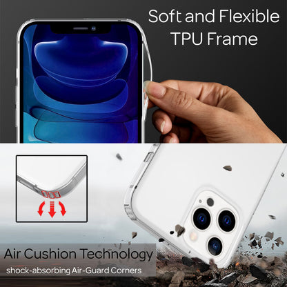 NALIA Transparente Hülle für iPhone 13 Pro Max – Harte Rückseite & Silikon Rand – IGNITE (Stoßfeste Handyhülle & Verstärkte Ecken) – Marke aus Berlin