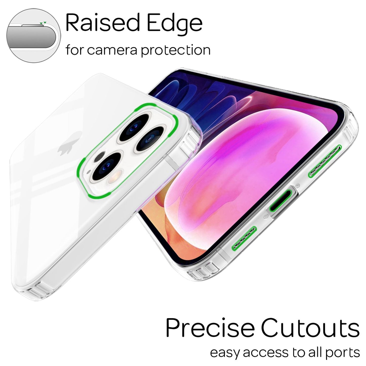 NALIA Transparente Hülle für iPhone 13 Pro Max – Harte Rückseite & Silikon Rand – IGNITE (Stoßfeste Handyhülle & Verstärkte Ecken) – Marke aus Berlin