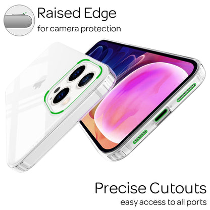 NALIA Transparente Hülle für iPhone 13 Pro Max – Harte Rückseite & Silikon Rand – IGNITE (Stoßfeste Handyhülle & Verstärkte Ecken) – Marke aus Berlin