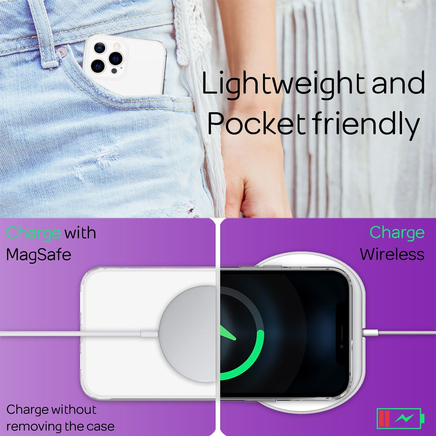 NALIA Transparente Hülle für iPhone 13 Pro Max – Harte Rückseite & Silikon Rand – IGNITE (Stoßfeste Handyhülle & Verstärkte Ecken) – Marke aus Berlin