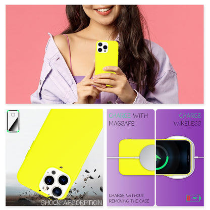 NALIA Neon Silikonhülle für iPhone 13 Pro Max – Soft-Touch & Signal-Neon – NEONSHOCK (Matte Schutzhülle) – Marke aus Berlin