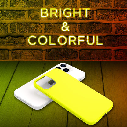NALIA Neon Silikonhülle für iPhone 13 Pro Max – Soft-Touch & Signal-Neon – NEONSHOCK (Matte Schutzhülle) – Marke aus Berlin