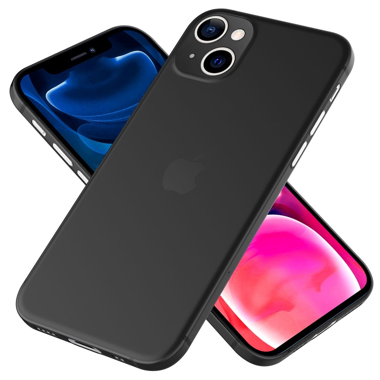 NALIA Ultra Slim Hardcase für iPhone 13 Mini – Matt-Transparent & 0.3mm Dünn – PHANTOM (Dünnes Cover & Kamera-Vollschutz) – Marke aus Berlin