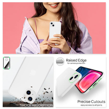NALIA Ultra Slim Hardcase für iPhone 13 Mini – Matt-Transparent & 0.3mm Dünn – PHANTOM (Dünnes Cover & Kamera-Vollschutz) – Marke aus Berlin