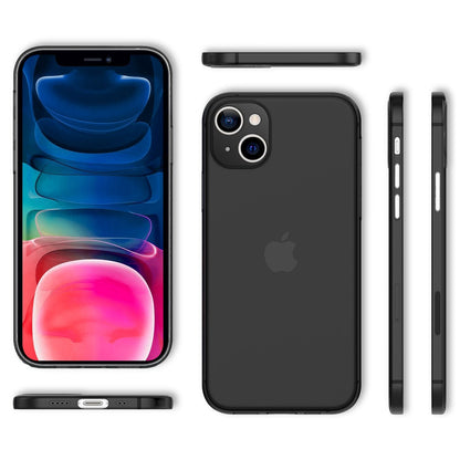 NALIA Ultra Slim Hardcase für iPhone 13 Mini – Matt-Transparent & 0.3mm Dünn – PHANTOM (Dünnes Cover & Kamera-Vollschutz) – Marke aus Berlin