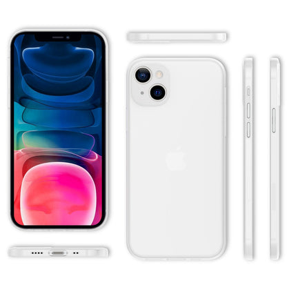 NALIA Ultra Slim Hardcase für iPhone 13 Mini – Matt-Transparent & 0.3mm Dünn – PHANTOM (Dünnes Cover & Kamera-Vollschutz) – Marke aus Berlin