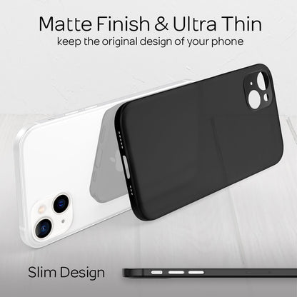 NALIA Ultra Slim Hardcase für iPhone 13 – Matt-Transparent & 0.3mm Dünn – PHANTOM (Dünnes Cover & Kamera-Vollschutz) – Marke aus Berlin
