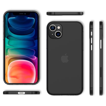 NALIA Ultra Slim Hardcase für iPhone 13 – Matt-Transparent & 0.3mm Dünn – PHANTOM (Dünnes Cover & Kamera-Vollschutz) – Marke aus Berlin