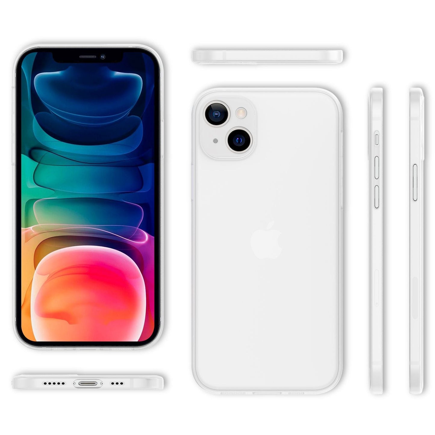 NALIA Ultra Slim Hardcase für iPhone 13 – Matt-Transparent & 0.3mm Dünn – PHANTOM (Dünnes Cover & Kamera-Vollschutz) – Marke aus Berlin