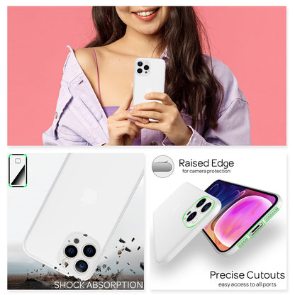 NALIA Ultra Slim Hardcase für iPhone 13 Pro Max – Matt-Transparent & 0.3mm Dünn – PHANTOM (Dünnes Cover & Kamera-Vollschutz) – Marke aus Berlin