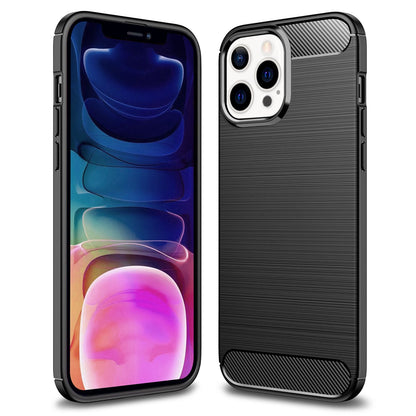 NALIA Silikonhülle für iPhone 13 Pro Max – Rutschfest & Matt – VORTEX (Gebürstete Optik & Carbon Design) – Marke aus Berlin