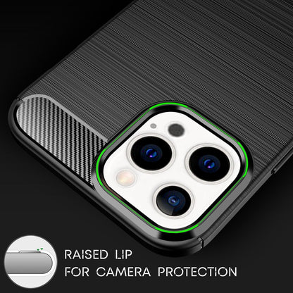 NALIA Silikonhülle für iPhone 13 Pro Max – Rutschfest & Matt – VORTEX (Gebürstete Optik & Carbon Design) – Marke aus Berlin