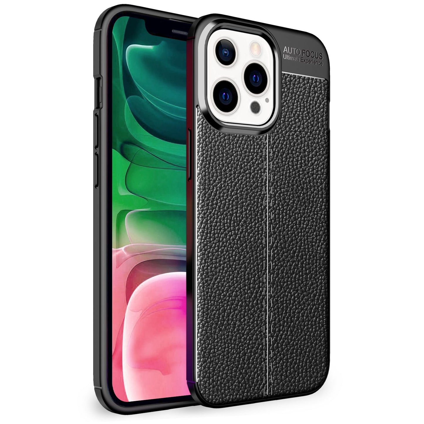 NALIA Leder-Optik Silikon Case für iPhone 13 Pro – Griffig & Matt – BARRON Handyhülle (Anti-Fingerprint, Stoßfest & Robust) – Marke aus Berlin