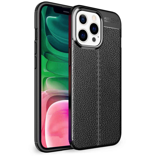 NALIA Leder-Optik Silikon Case für iPhone 13 Pro – Griffig & Matt – BARRON Handyhülle (Anti-Fingerprint, Stoßfest & Robust) – Marke aus Berlin
