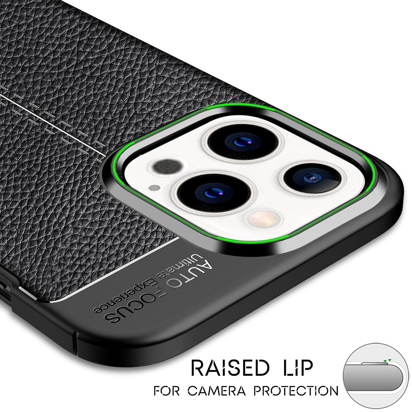 NALIA Leder-Optik Silikon Case für iPhone 13 Pro – Griffig & Matt – BARRON Handyhülle (Anti-Fingerprint, Stoßfest & Robust) – Marke aus Berlin