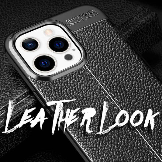 NALIA Leder-Optik Silikon Case für iPhone 13 Pro – Griffig & Matt – BARRON Handyhülle (Anti-Fingerprint, Stoßfest & Robust) – Marke aus Berlin