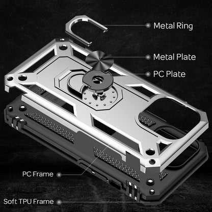 NALIA Panzerhülle für iPhone 13 Pro – Ring-Ständer 360° & Magnet-Halterung Kompatibel – RINGDEFEND (Stoßfestes Outdoor Case) – Marke aus Berlin