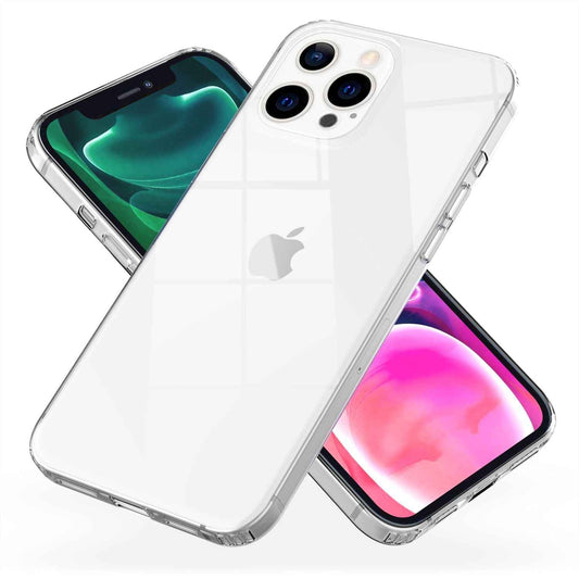 NALIA Transparente Hülle für iPhone 13 Pro – Harte Rückseite & Silikon Rand – IGNITE (Stoßfeste Handyhülle & Verstärkte Ecken) – Marke aus Berlin