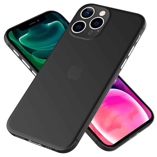NALIA Ultra Slim Hardcase für iPhone 13 Pro – Matt-Transparent & 0.3mm Dünn – PHANTOM (Dünnes Cover & Kamera-Vollschutz) – Marke aus Berlin