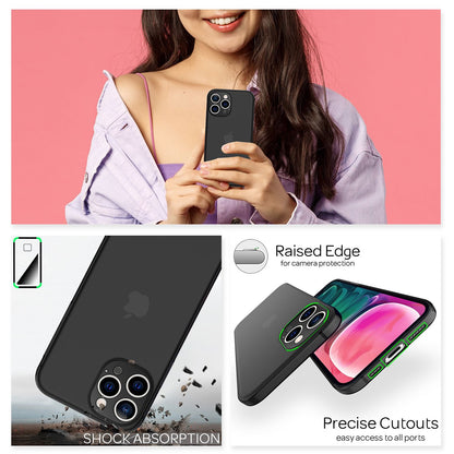 NALIA Ultra Slim Hardcase für iPhone 13 Pro – Matt-Transparent & 0.3mm Dünn – PHANTOM (Dünnes Cover & Kamera-Vollschutz) – Marke aus Berlin
