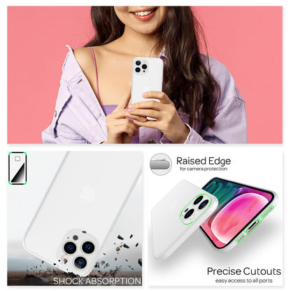 NALIA Ultra Slim Hardcase für iPhone 13 Pro – Matt-Transparent & 0.3mm Dünn – PHANTOM (Dünnes Cover & Kamera-Vollschutz) – Marke aus Berlin