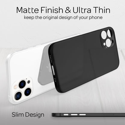 NALIA Ultra Slim Hardcase für iPhone 13 Pro – Matt-Transparent & 0.3mm Dünn – PHANTOM (Dünnes Cover & Kamera-Vollschutz) – Marke aus Berlin