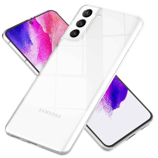 NALIA Transparente Silikonhülle für Samsung Galaxy S21 FE – Anti-Gelb & Rutschfest – GLAZE (Handyhülle Kristallklar, Schlank & Stoßfest) – Marke aus Berlin
