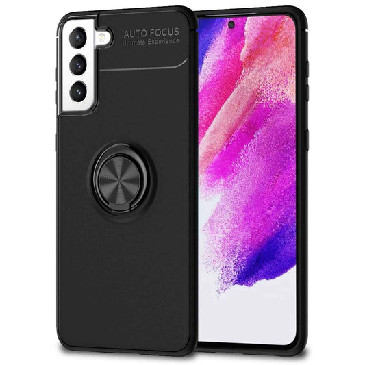 NALIA Ringhülle für Samsung Galaxy S21 FE – Ring-Ständer 360° & für Magnet-Halter – GRIP360 (Mattiertes Silikon Case) – Marke aus Berlin
