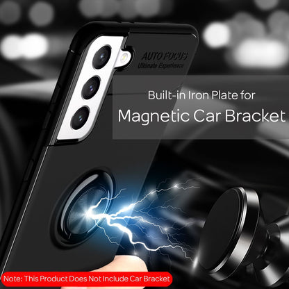 NALIA Ringhülle für Samsung Galaxy S21 FE – Ring-Ständer 360° & für Magnet-Halter – GRIP360 (Mattiertes Silikon Case) – Marke aus Berlin