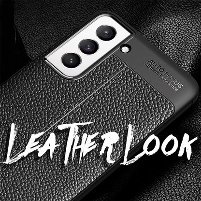 NALIA Leder-Optik Silikon Case für Samsung Galaxy S21 FE – Griffig & Matt – BARRON Handyhülle (Anti-Fingerprint, Stoßfest & Robust) – Marke aus Berlin