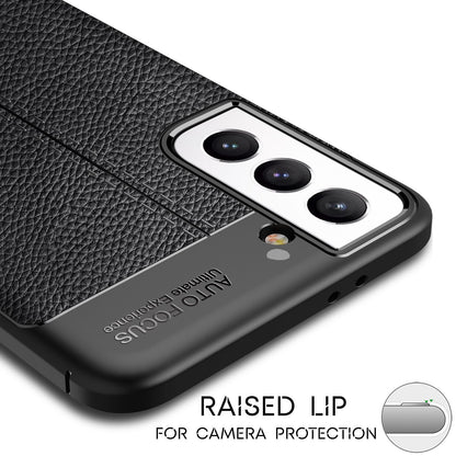 NALIA Leder-Optik Silikon Case für Samsung Galaxy S21 FE – Griffig & Matt – BARRON Handyhülle (Anti-Fingerprint, Stoßfest & Robust) – Marke aus Berlin