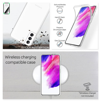 NALIA 360° Hülle für Samsung Galaxy S21 FE – Vorne & Hinten Schutz – 360GUARD (Full-Body Case) – Marke aus Berlin