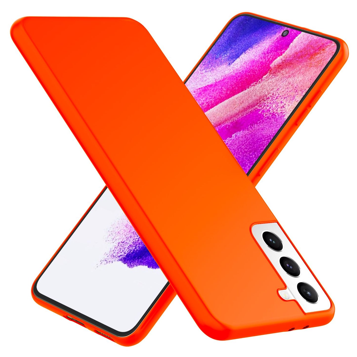 NALIA Neon Silikonhülle für Samsung Galaxy S21 FE – Soft-Touch & Signal-Neon – NEONSHOCK (Matte Schutzhülle) – Marke aus Berlin