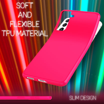 NALIA Neon Silikonhülle für Samsung Galaxy S21 FE – Soft-Touch & Signal-Neon – NEONSHOCK (Matte Schutzhülle) – Marke aus Berlin
