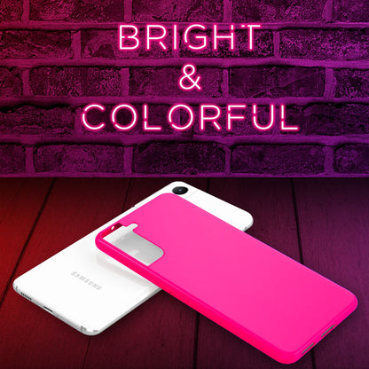 NALIA Neon Silikonhülle für Samsung Galaxy S21 FE – Soft-Touch & Signal-Neon – NEONSHOCK (Matte Schutzhülle) – Marke aus Berlin