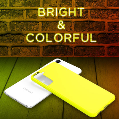 NALIA Neon Silikonhülle für Samsung Galaxy S21 FE – Soft-Touch & Signal-Neon – NEONSHOCK (Matte Schutzhülle) – Marke aus Berlin
