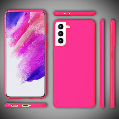 NALIA Neon Silikonhülle für Samsung Galaxy S21 FE – Soft-Touch & Signal-Neon – NEONSHOCK (Matte Schutzhülle) – Marke aus Berlin