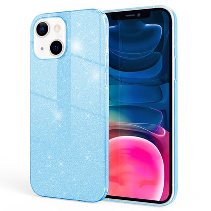 NALIA Glitzerhülle für iPhone 13 Mini – Funkelnder Glitzer-Look & Grip – SHINEPOP (Silikon Case) – Marke aus Berlin