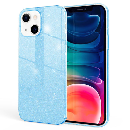 NALIA Glitzerhülle für iPhone 13 – Funkelnder Glitzer-Look & Grip – SHINEPOP (Silikon Case) – Marke aus Berlin