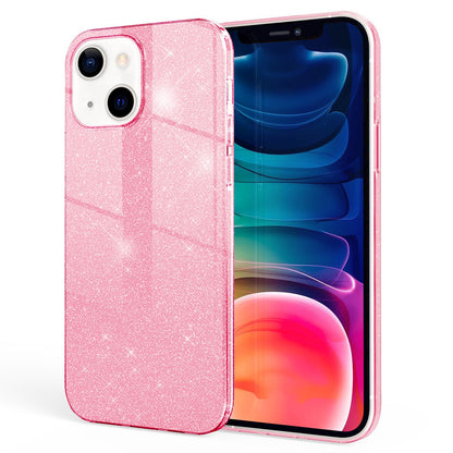 NALIA Glitzerhülle für iPhone 13 – Funkelnder Glitzer-Look & Grip – SHINEPOP (Silikon Case) – Marke aus Berlin