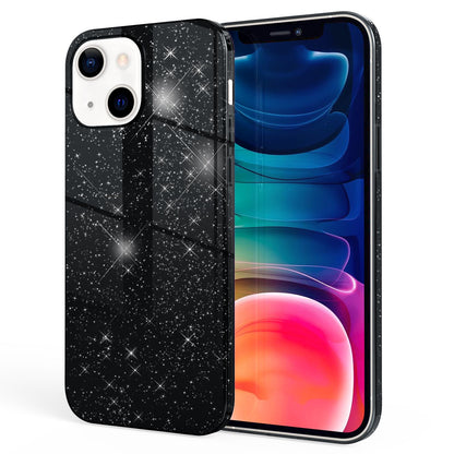 NALIA Glitzerhülle für iPhone 13 – Funkelnder Glitzer-Look & Grip – SHINEPOP (Silikon Case) – Marke aus Berlin