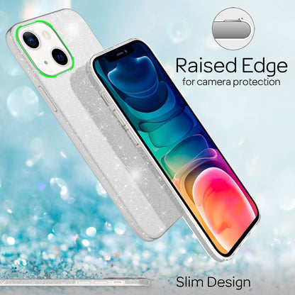 NALIA Glitzerhülle für iPhone 13 – Funkelnder Glitzer-Look & Grip – SHINEPOP (Silikon Case) – Marke aus Berlin