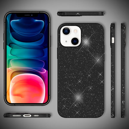 NALIA Glitzerhülle für iPhone 13 – Funkelnder Glitzer-Look & Grip – SHINEPOP (Silikon Case) – Marke aus Berlin