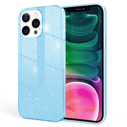 NALIA Glitzerhülle für iPhone 13 Pro – Funkelnder Glitzer-Look & Grip – SHINEPOP (Silikon Case) – Marke aus Berlin