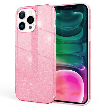 NALIA Glitzerhülle für iPhone 13 Pro – Funkelnder Glitzer-Look & Grip – SHINEPOP (Silikon Case) – Marke aus Berlin