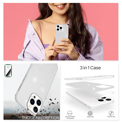NALIA Glitzerhülle für iPhone 13 Pro – Funkelnder Glitzer-Look & Grip – SHINEPOP (Silikon Case) – Marke aus Berlin