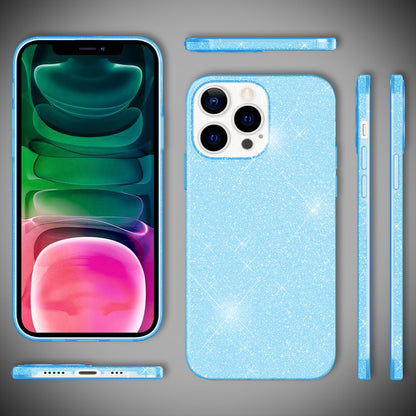 NALIA Glitzerhülle für iPhone 13 Pro – Funkelnder Glitzer-Look & Grip – SHINEPOP (Silikon Case) – Marke aus Berlin